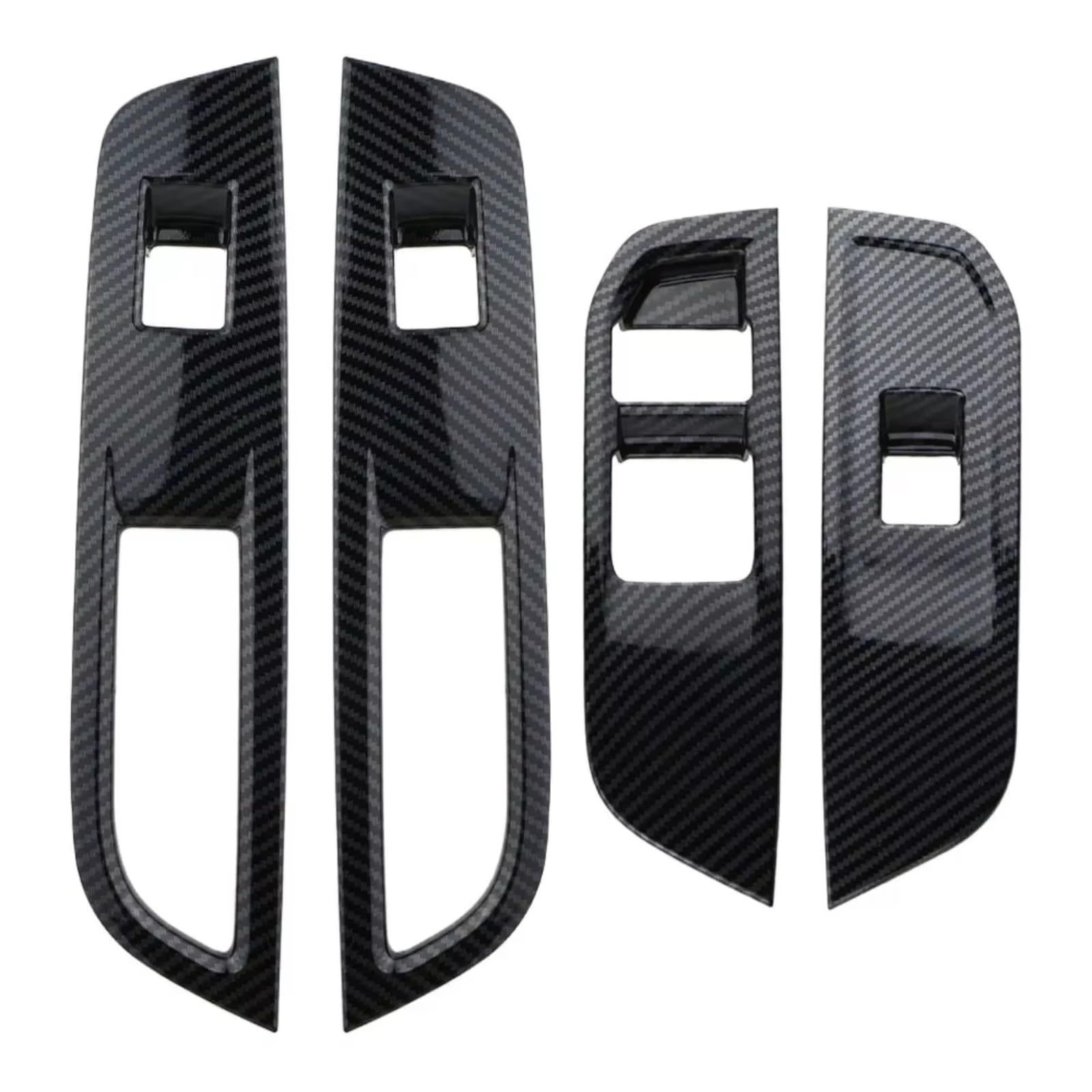 Car Interior Moulding Trim for MG4 for EV 2022 2023 2024 Window Lift Panel Cover Innner Door Handle Trim LHD RHD Carbon Fiber Accessories Stickers(RHD-A)