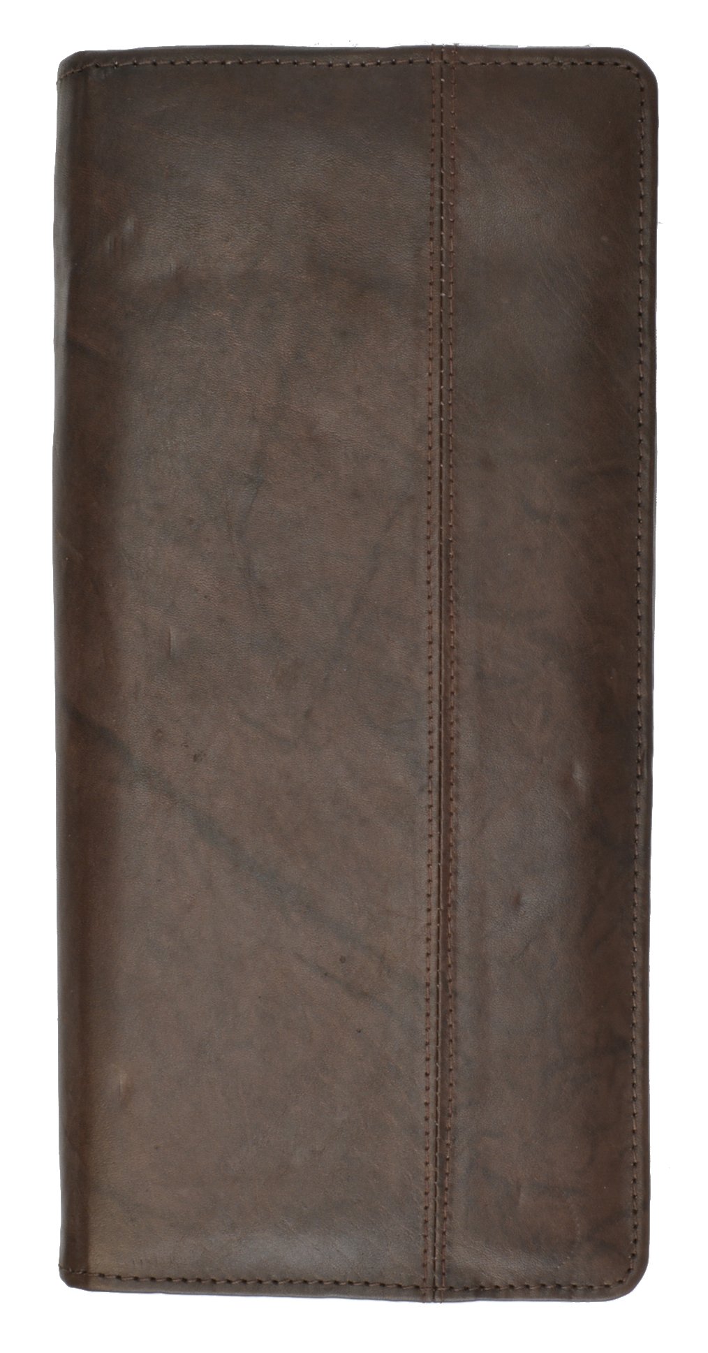 Cartera de viaje con bloqueo RFID y soporte para pasaporte familiar, soporte para documentos y organizador de cuero genuino que protege tus pasaportes, Marrón, Compacto