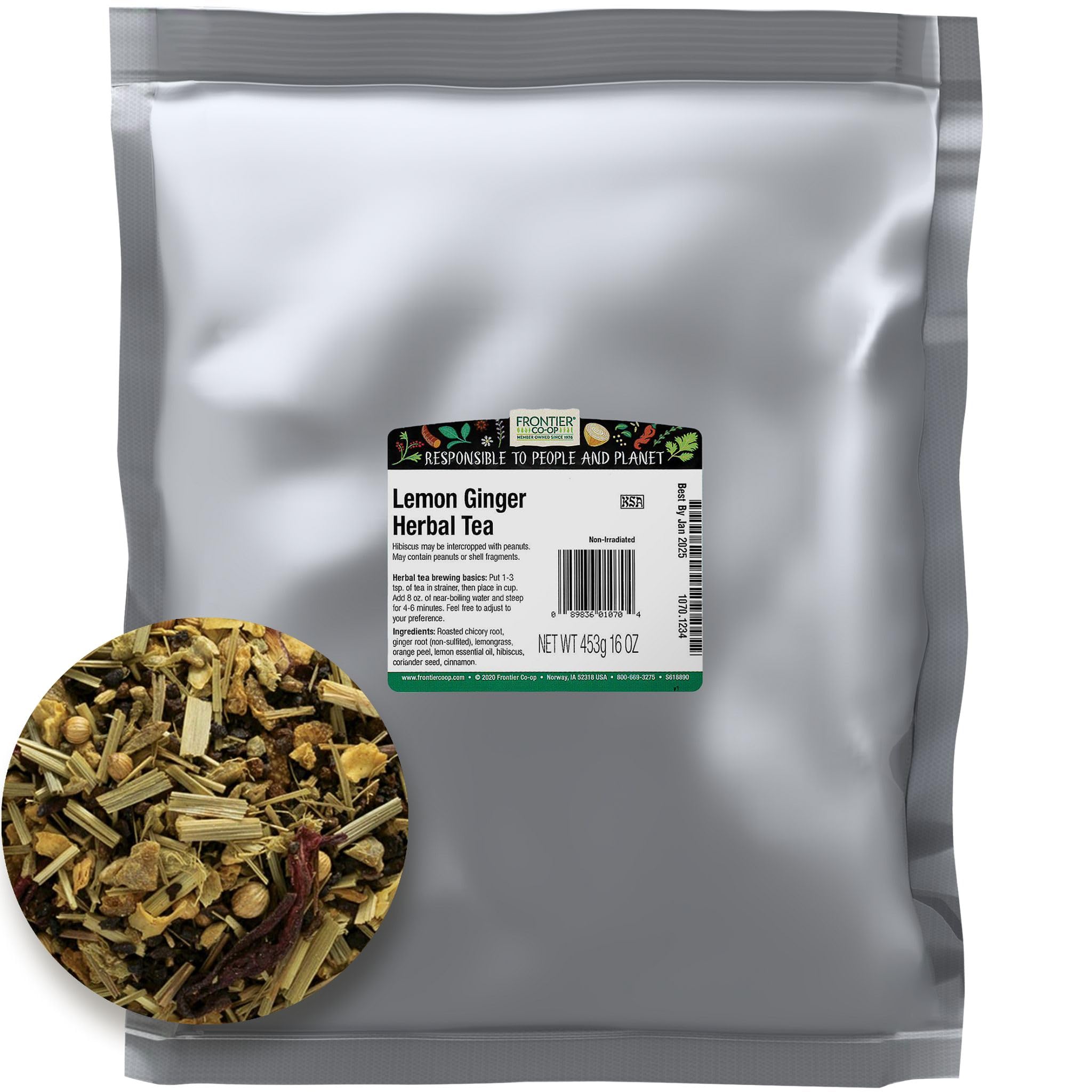 Lemon Ginger Tea - 1 lb,​(Frontier) by Frontier