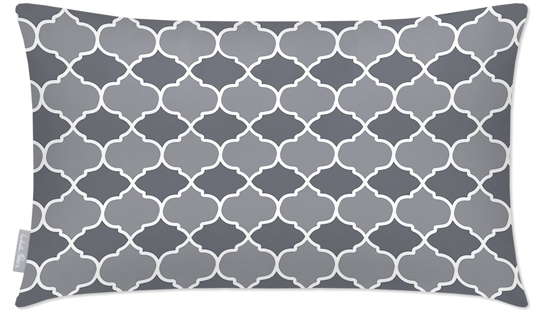 Izabela Peters Waterproof Outdoor Cushion, 50 x 30 cm, Filled Badi - Grey, Garden Furniture Seat for Chair