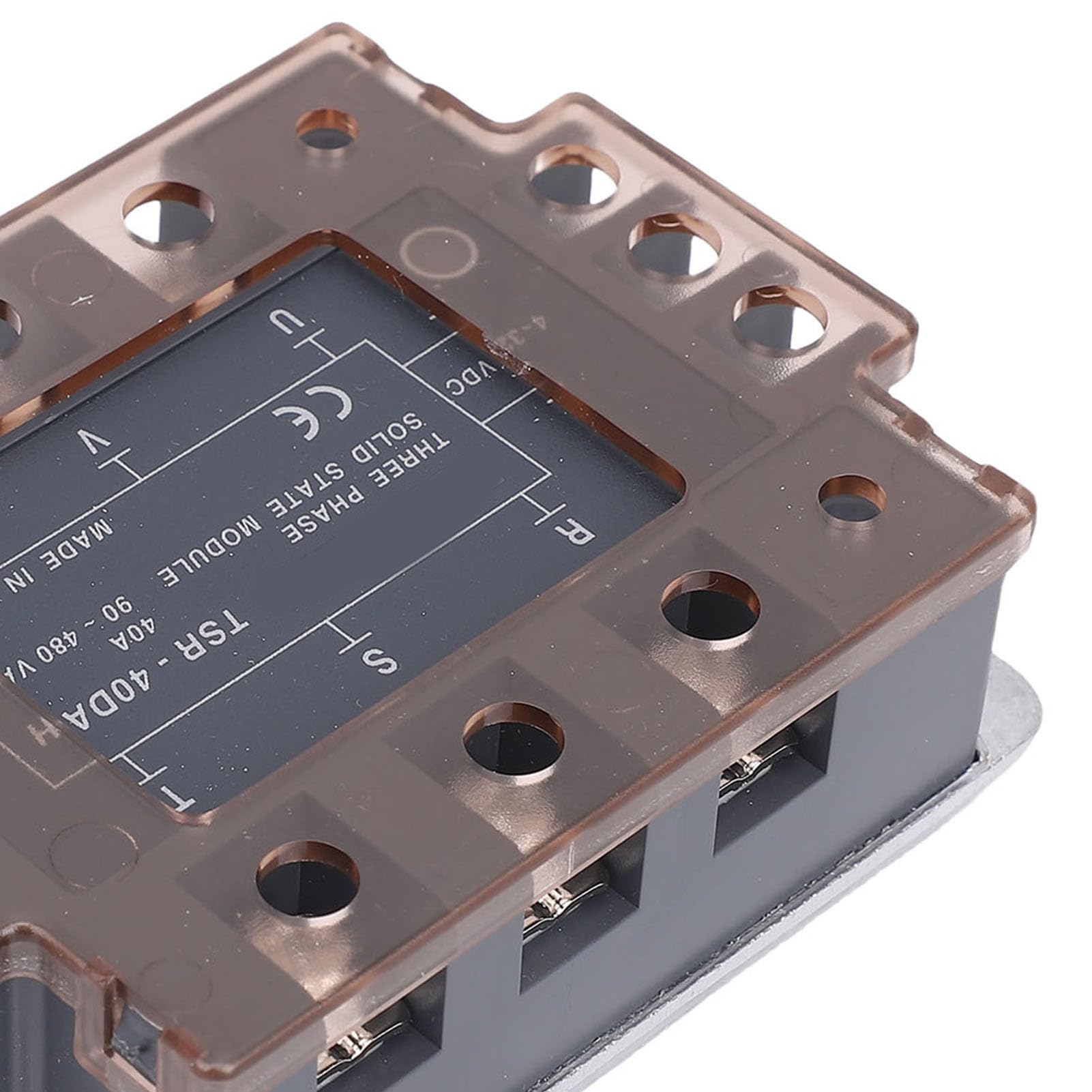FILFEEL TSR-40DA-H Trójfazowy Przekaźnik Stanu 40 A 90–480 V AC Trójfazowy moduł Tyrystorowy z płytą bazową do Sterowania Silnikami Przemysłowymi i Zarządzania mocą