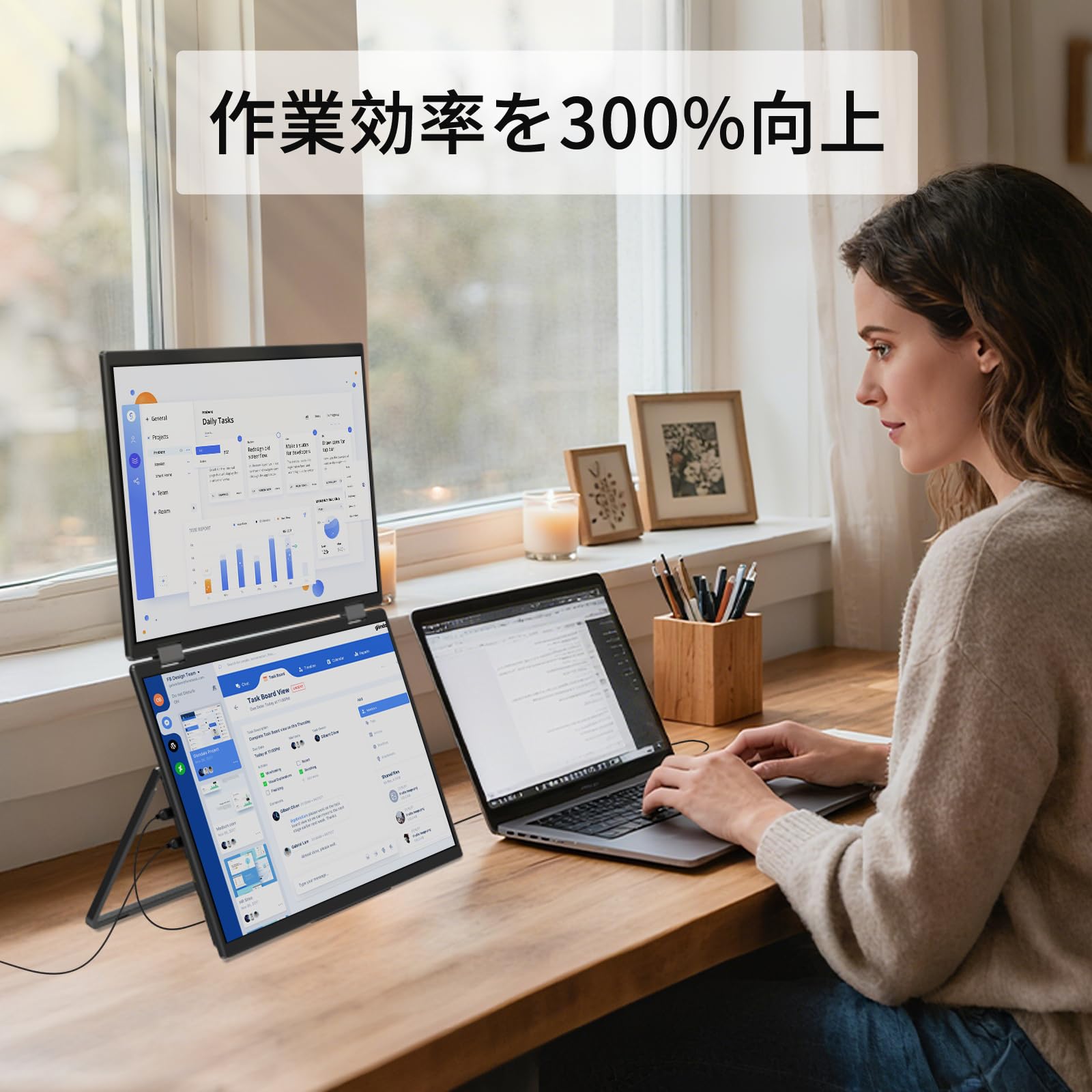 Amazon.co.jp: InnoView 15.6インチ 4K デュアル モバイルモニター