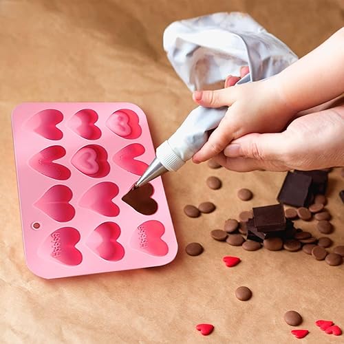 Miniatura 5 de leesgel Moldes de silicona de corazón de San Valentín moldes de galletas de fondant de chocolate para el día de San Valentín decoración de