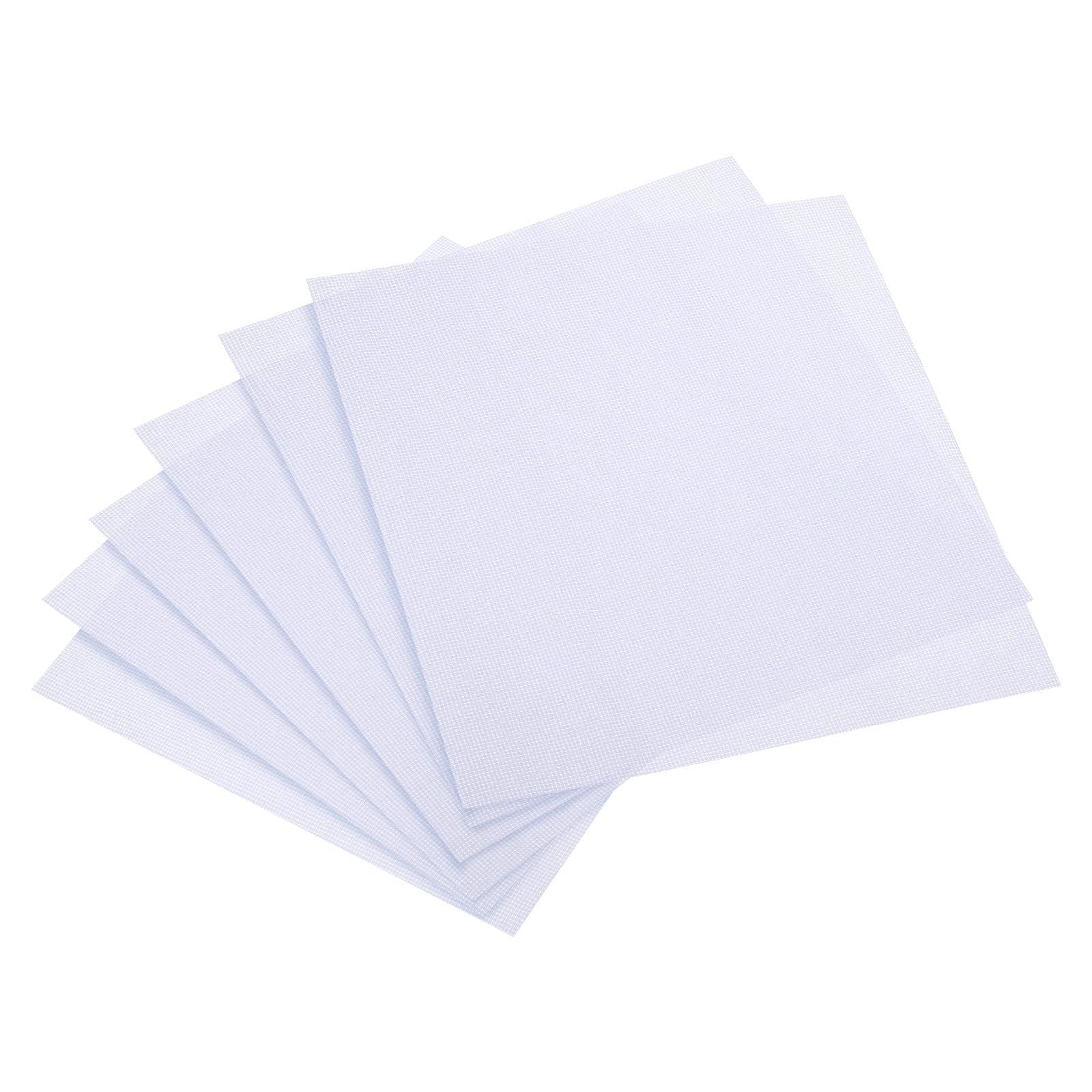 PATIKIL 14 Count Cross Stitch Cloth 10" x 10", 6 Pack Embroidery Cotton Fabric for DIY Needlework, White
