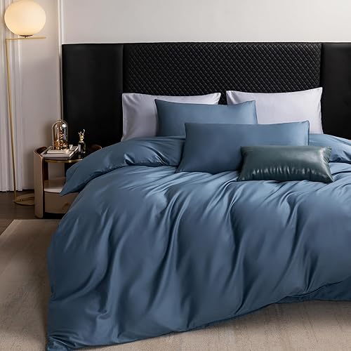 MooMee Juego de funda de edredón extra larga de algodón de fibra de 600 hilos, textura de algodón egipcio, satén sedoso, suave, cómodo, duradero disponible en Yaxa Guatemala