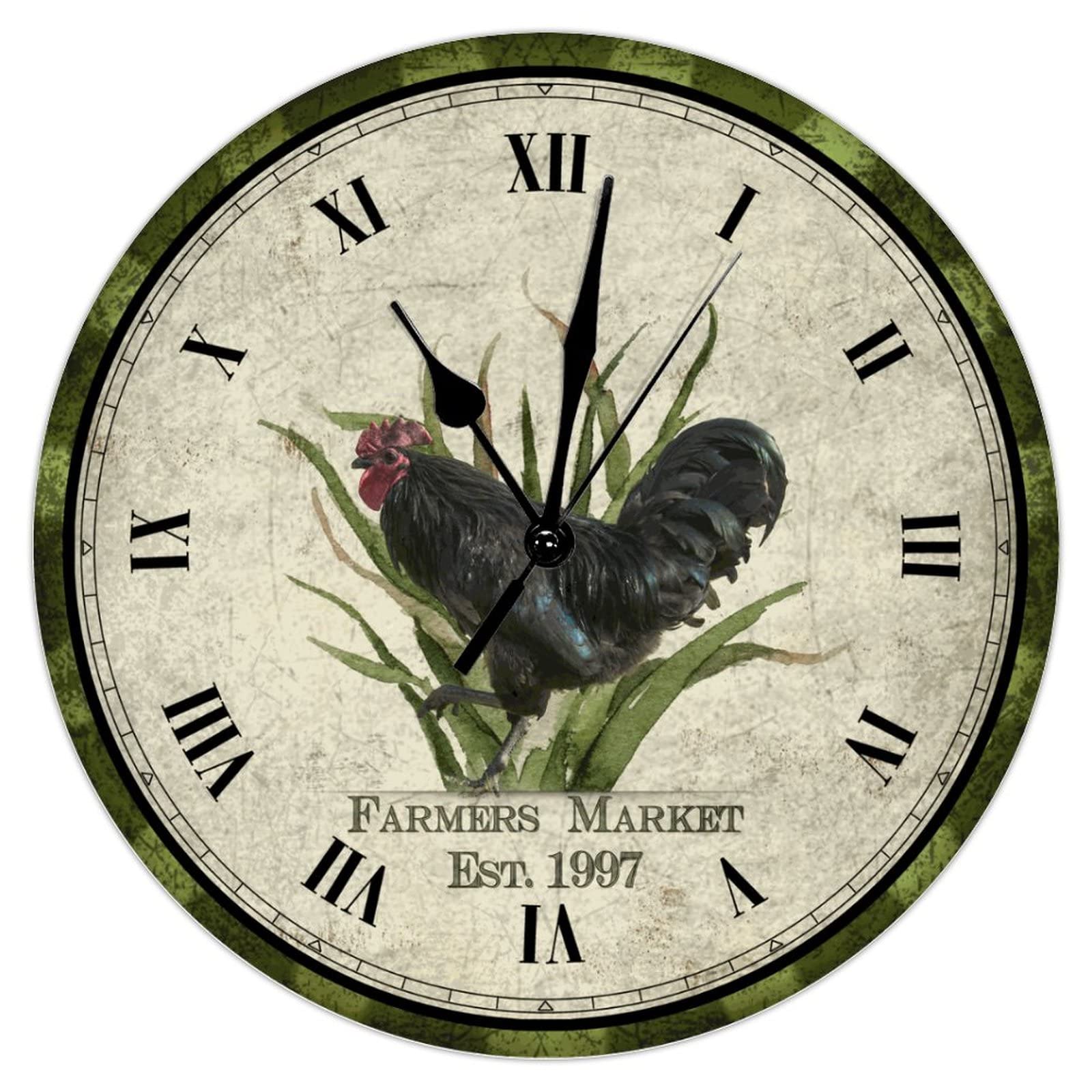 Horloge murale rustique silencieuse sans tic tac pour éviter les bruits
