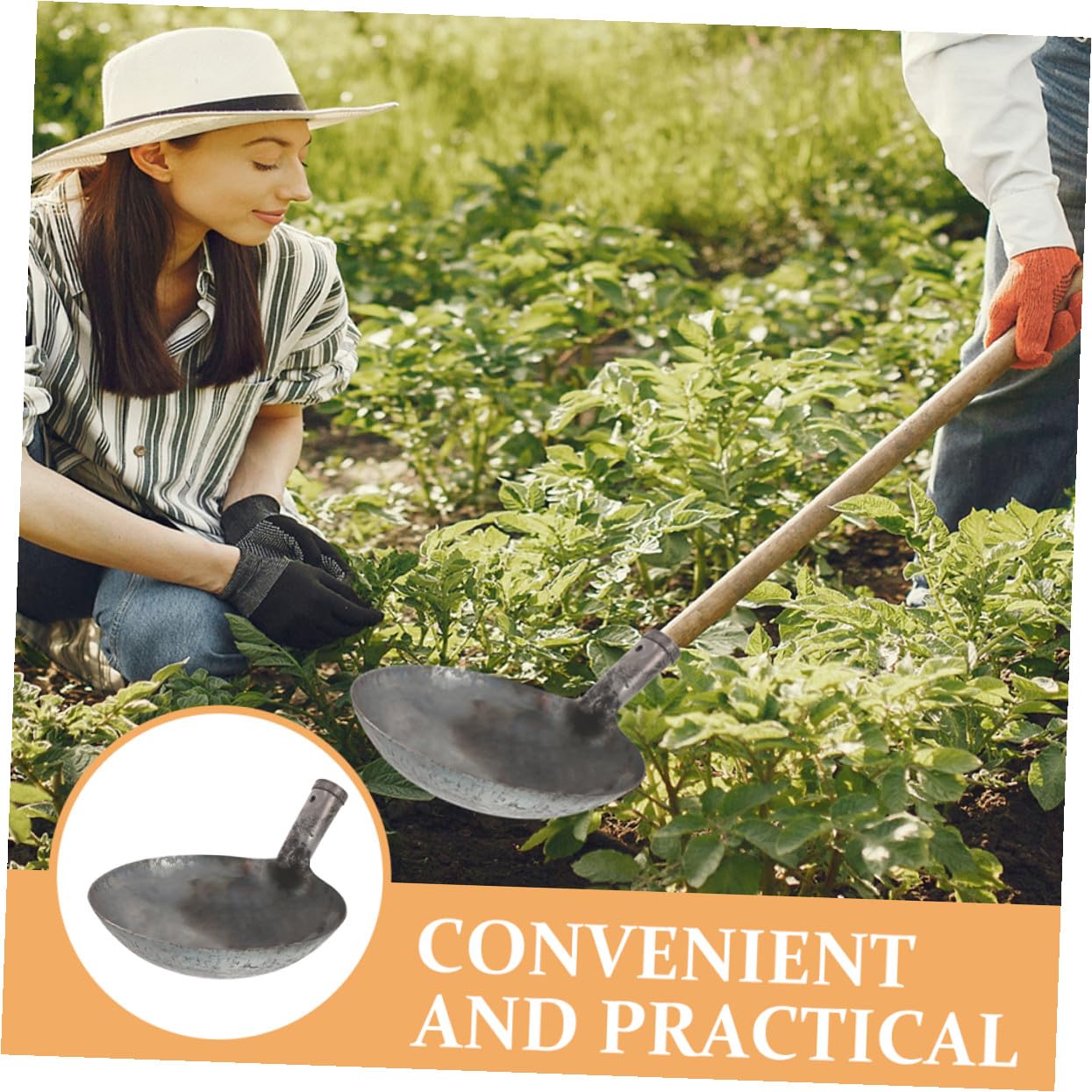 Supvox Eisenkelle Wasserschöpfer für Garten und Küche Tragbare Gießschaufel mit Ergonomischem Griff Multifunktionale Handwerkzeug für Gartenpflege und Außenküche