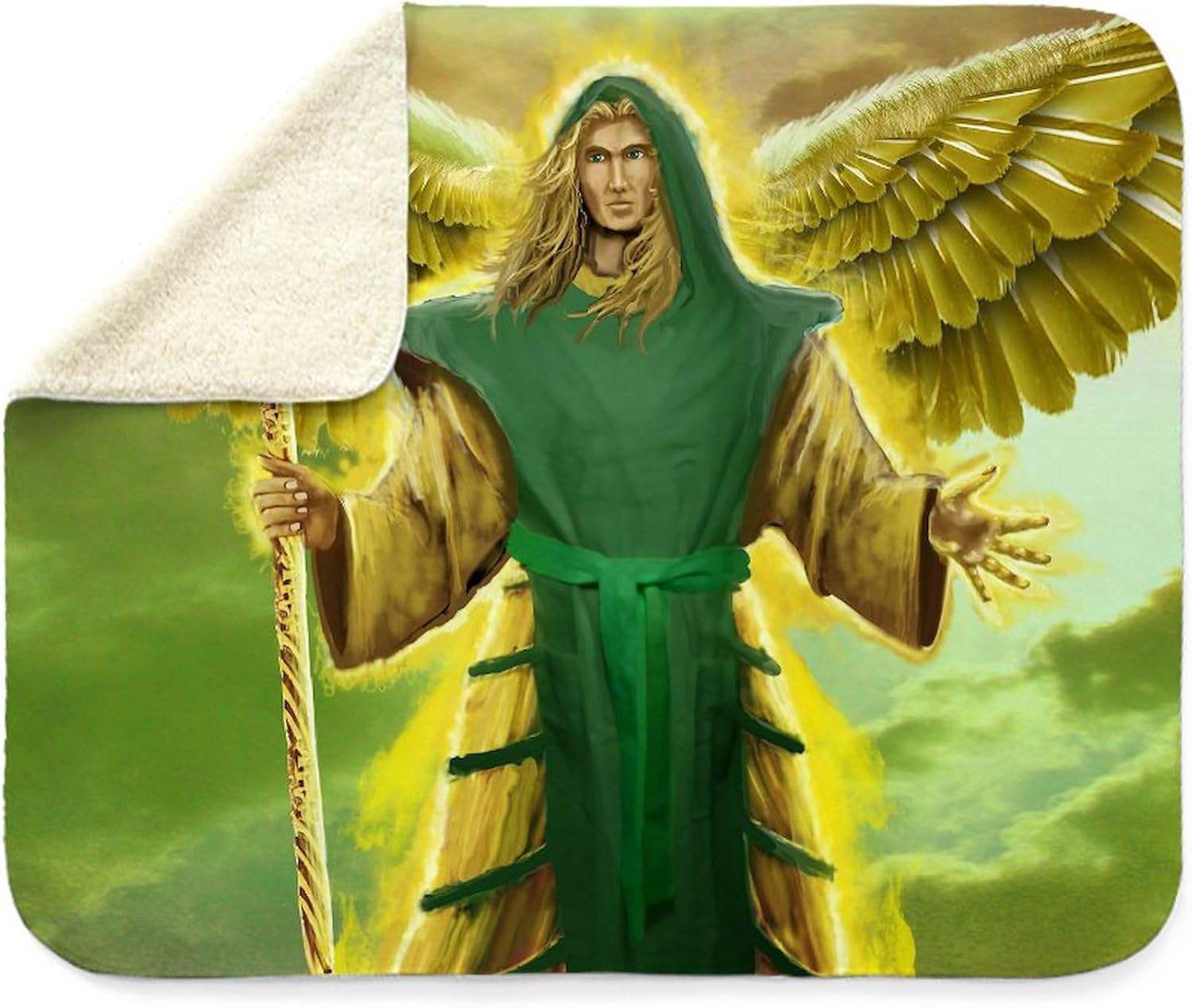 CafePress St. Archangel Raphael Sherpa Fleece Throw Blanket 60" L x 50" W