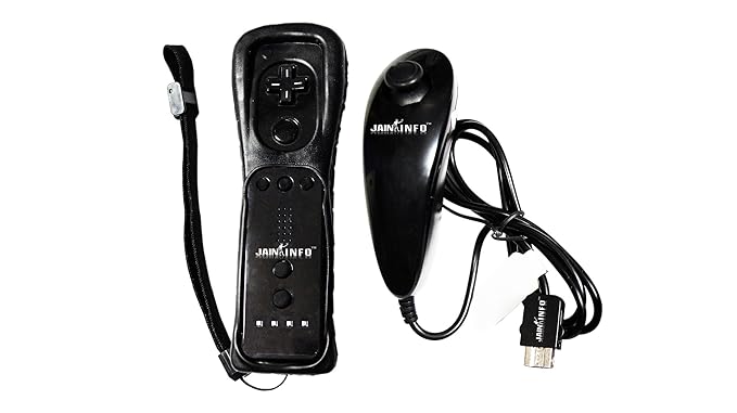 Jain Info? Branded High Quality Remote with Nunchuk For Wii - - Compatible with Nintendo Wii Only. Generic
