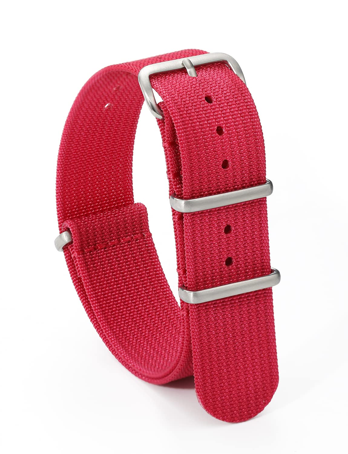 TACTICAL FROG Nylon Watch Band 18mm 19 mm 20mm 22 mm 24 mm, Waterproof Military Watch Straps Replacement for Men Women, With Stainless Steel Buckle