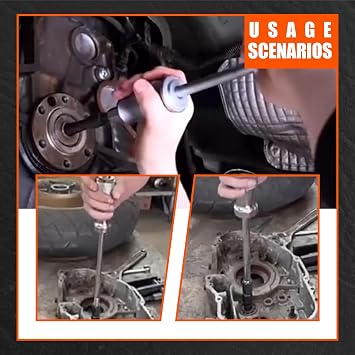 12-Pcs 8-32MM Blind Hole Inner Bearing Puller Kit with Slide Hammer and Expandable Collets for Auto & Motorcycle