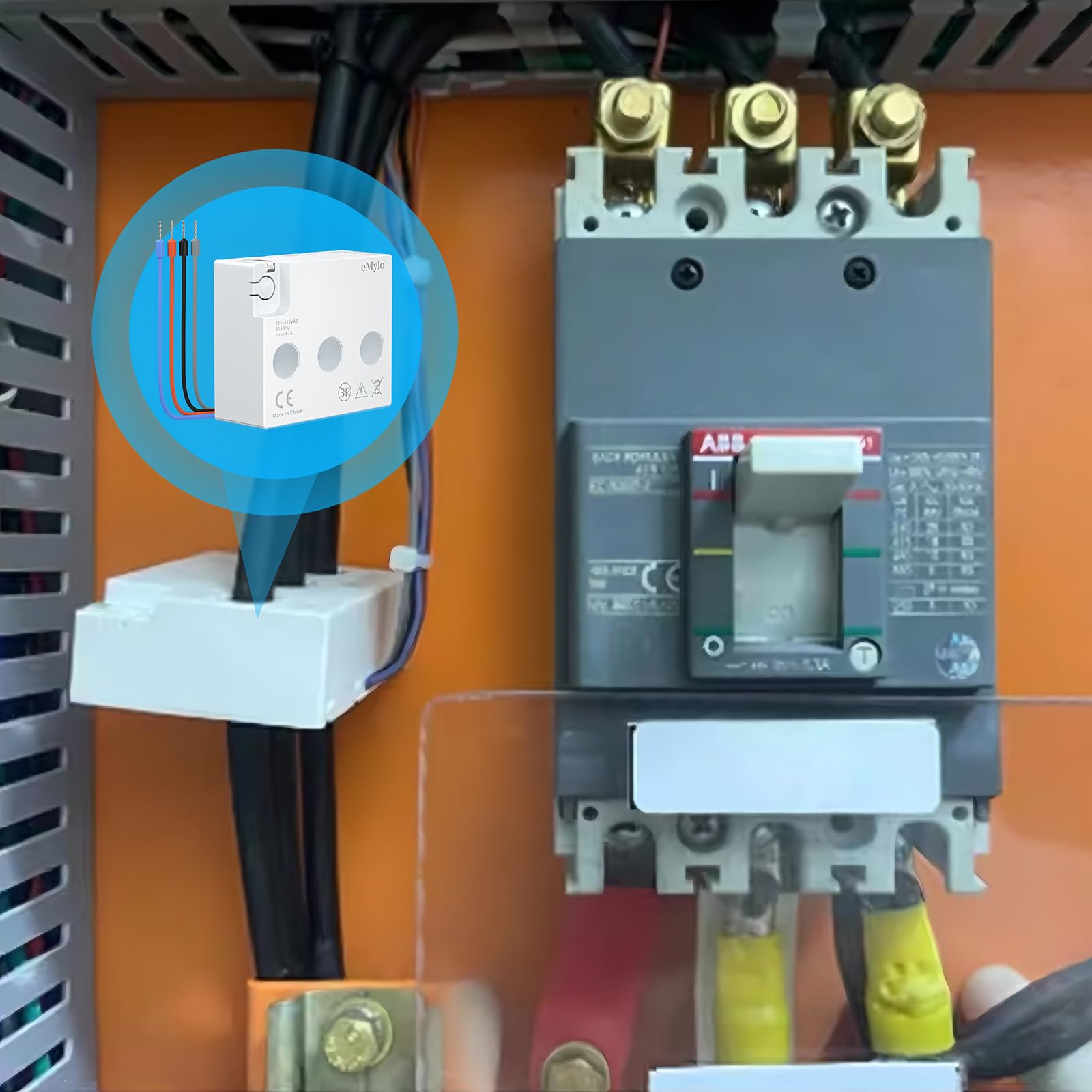 eMylo Smart Wifi Energiemessgerät Mini-Stromverbrauchsmessgerät 99% hohe Genauigkeit 3 Phasen Echtzeit-Stromverbrauchszähler Überlastschutz für Haus/Wohnung, Smart life Tuya App Control