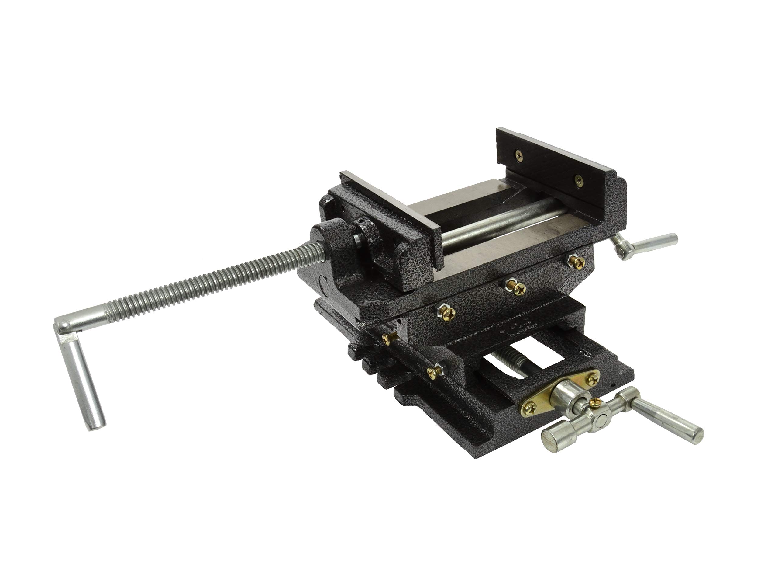 BSD Morsa per Trapano in Ghisa - Morsa per Trapano a Colonna, Morsa a Croce a 2 Assi 125mm (5”) - 12kg