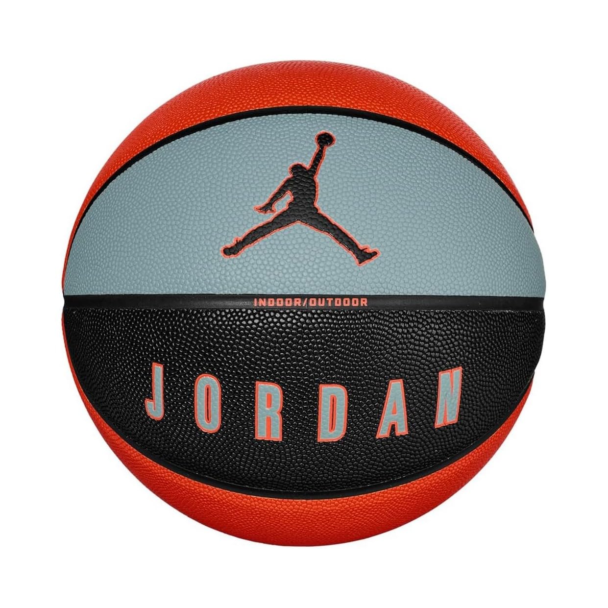 Nike Jordan Ultimate 2.0 Basketball 8P - Indoor Outdoor Basketball Ball - Performance Training Basketball - Delivered Deflated, Aviator Grey/Black/Black/Total Orange, 7