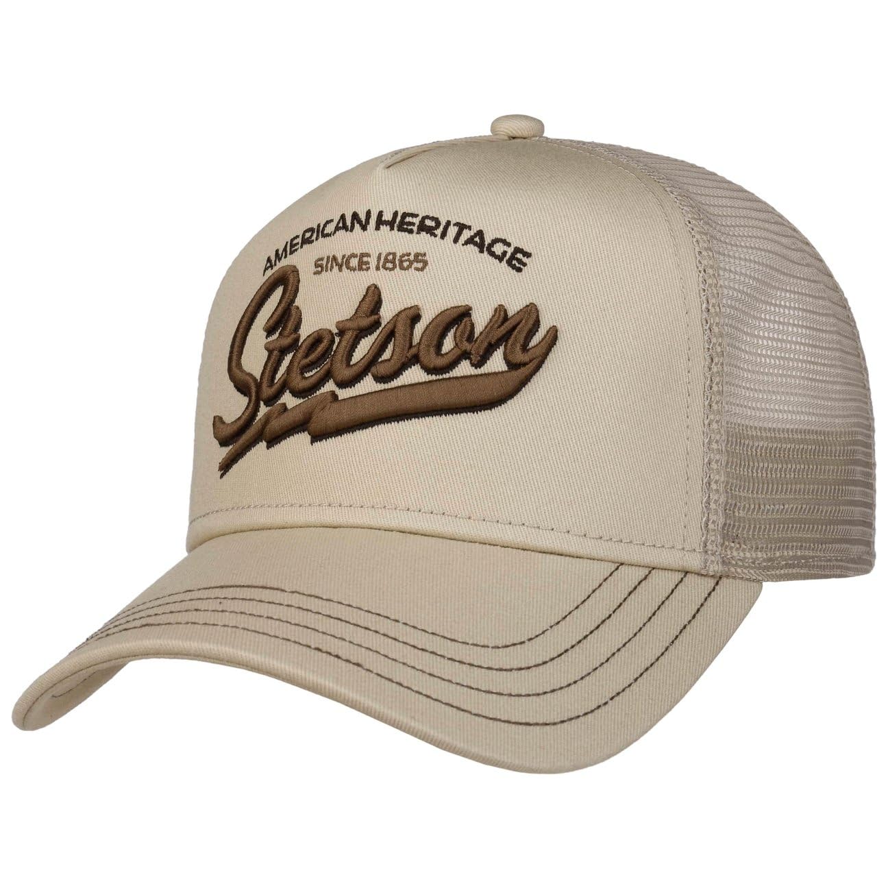 Stetson Czapka Trucker Since 1865Mężczyźni - snapback cap baseball tirowca Snapback, Z daszkiem, daszkiem wiosna-lato jesień-zima Wiosna Lato Jesień Zima - One Size