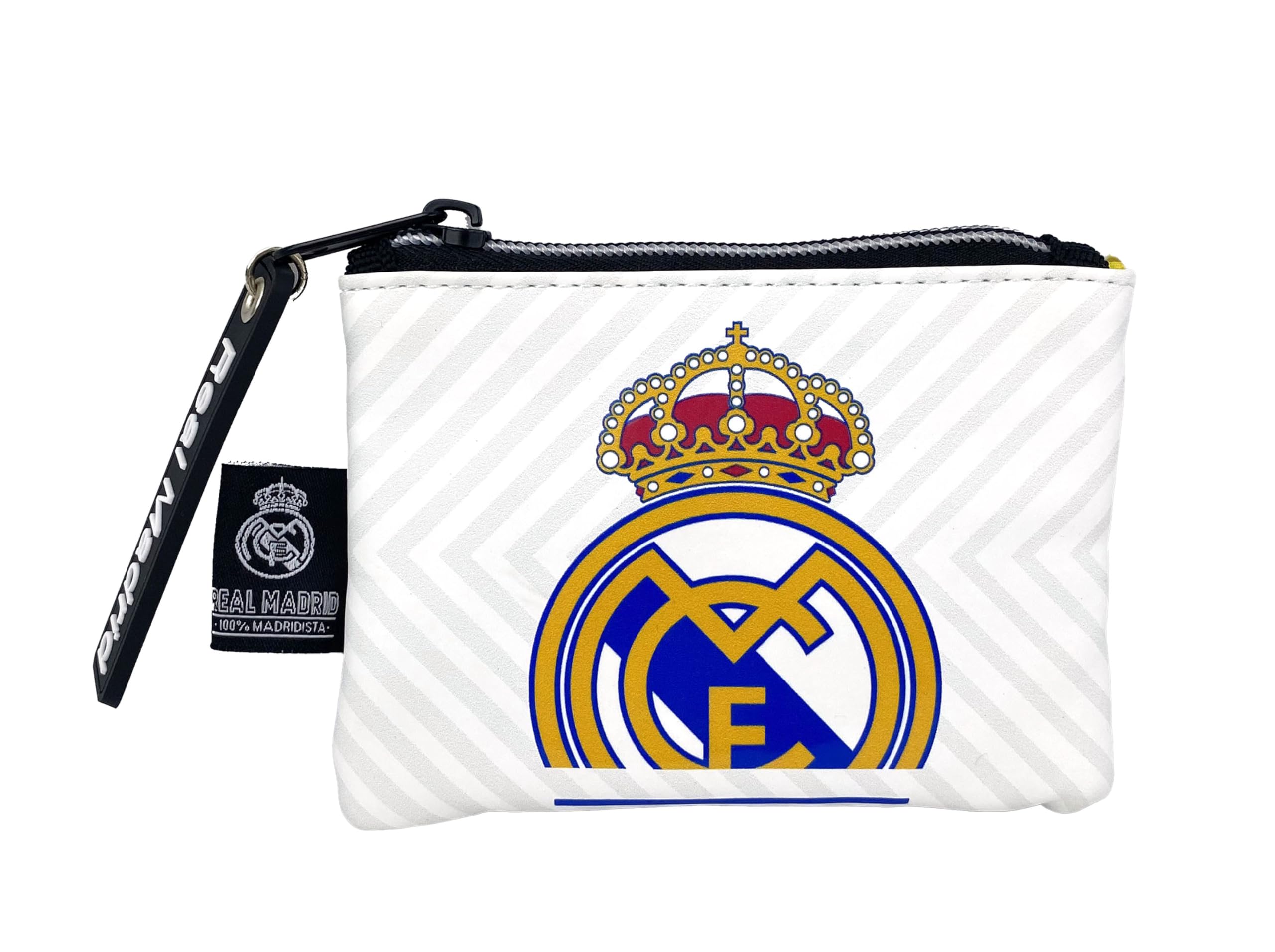 CYPBRANDS Real Madrid, Monedero, Billetero, Cartera, Complementos, Color Blanco, Producto Oficial