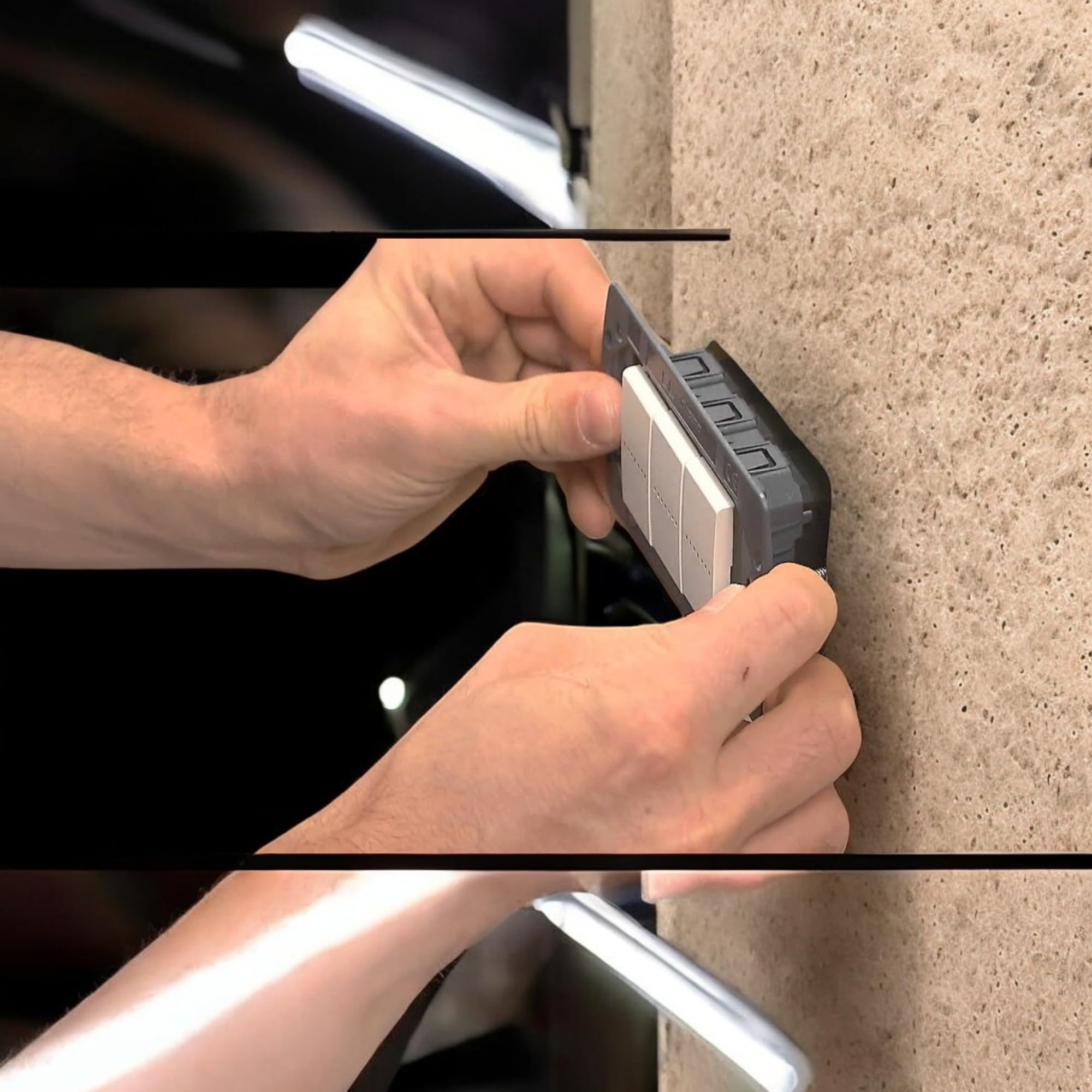 Terryshop74® 10 Supporti 503 3 Moduli Compatibili BTicino Living International – Placca 3 Posti per Cassetta 503 – Telai Supporto Prese e Interruttori – Kit 10 Pezzi