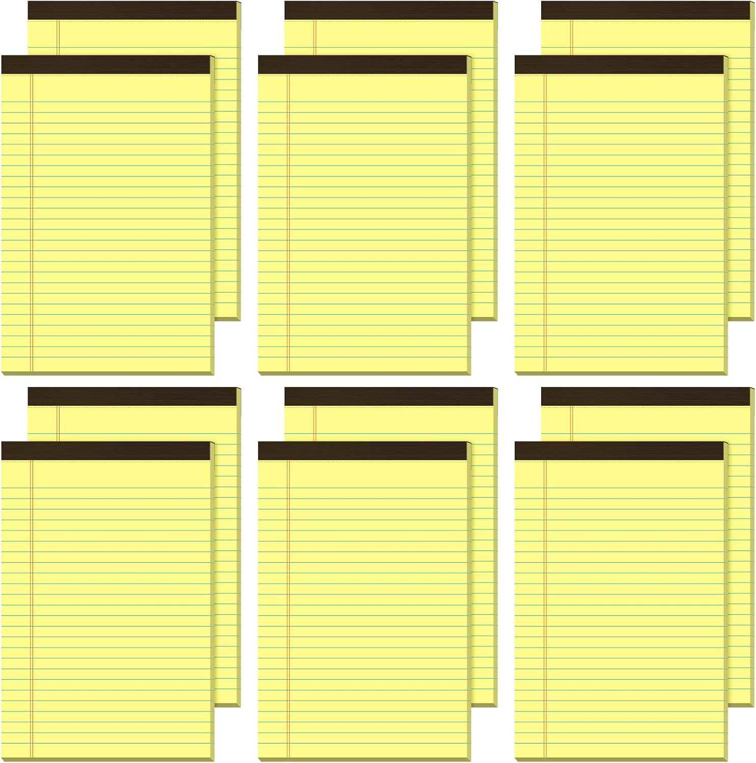 Nichela 5x8 Yellow Legal Pads 12 Pack of Legal Pads DoubleSided Printing Note Pads