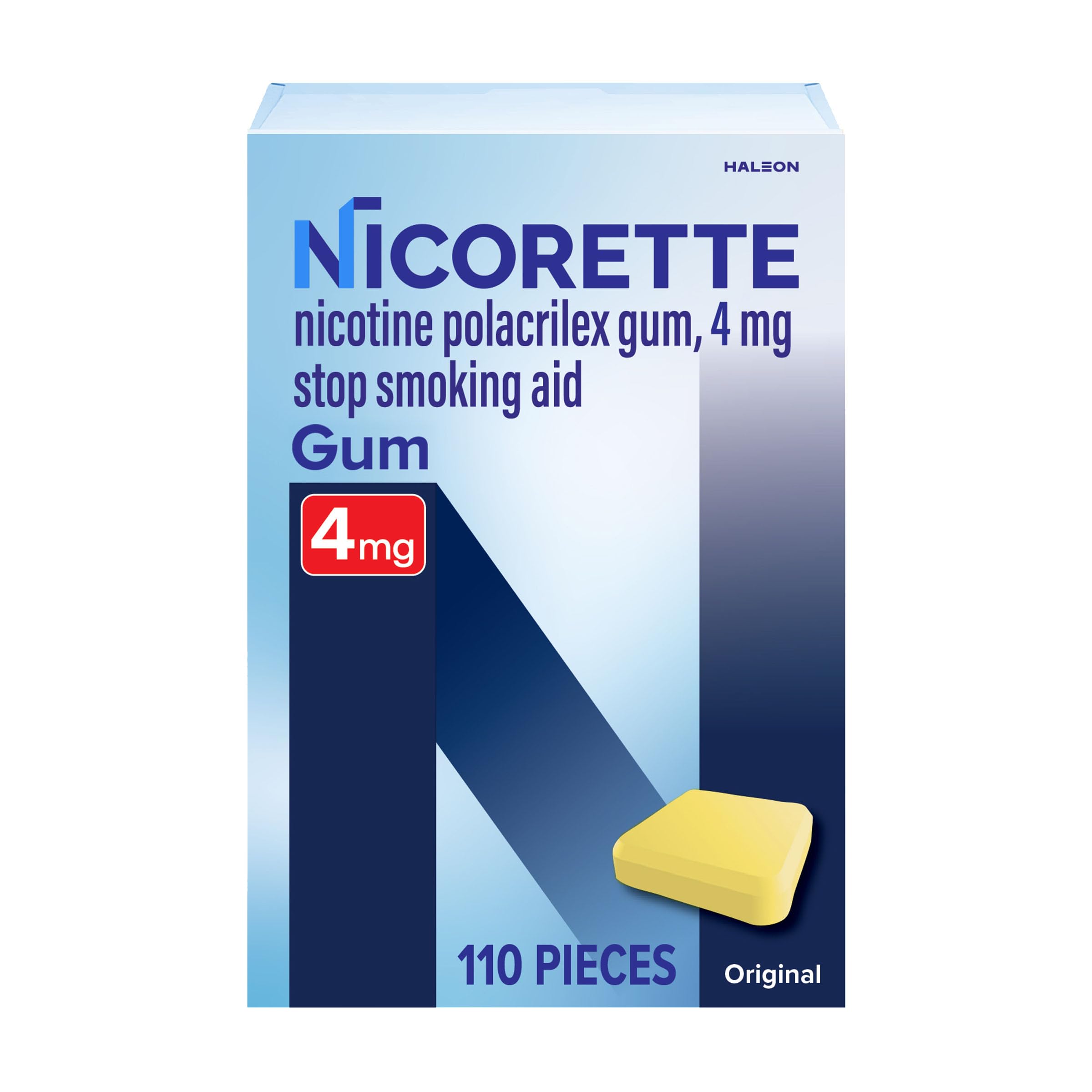 Amazon.com: Nicorette Nicotine Gum to Help Stop Smoking, 4 mg, Original  Stop Smoking Aid