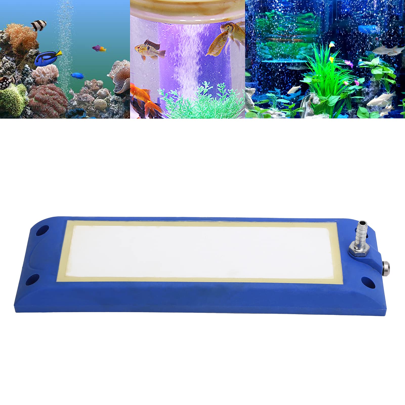 Yosoo Health Gear Diffuseur D'oxygène à Micro-Bulles en Pierre à Air pour Réservoir de Poissons, Barre de Pierre à Air Nano pour Aquarium à Double Interface, Barre de Diffuseur à Bulles à Double (b)