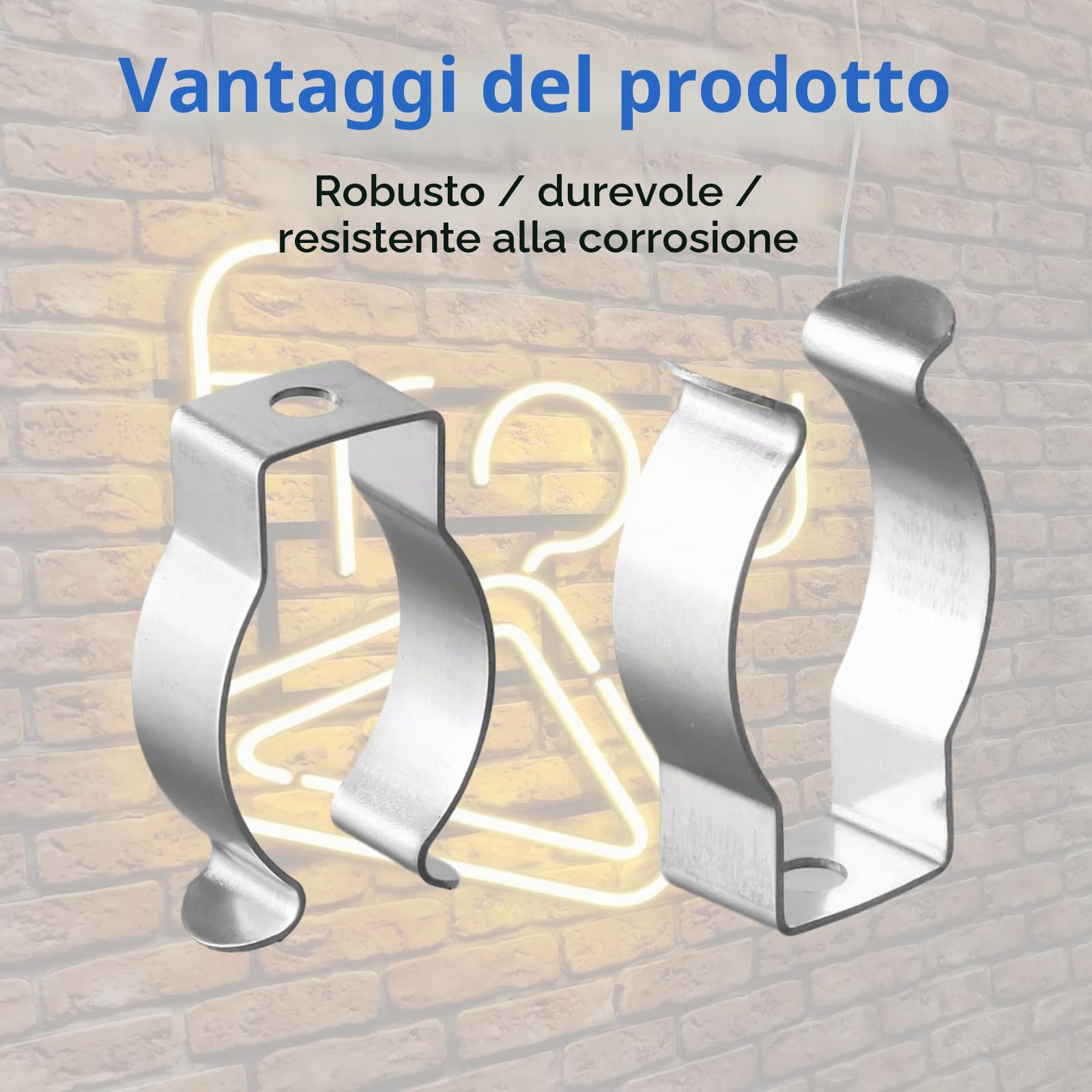 10 Pezzi Supporto Lampada Tubolare Clip, Fibbia di Montaggio T8, Clip per Attrezzi, Molla in Acciaio, 35-40 mm, Adatto per Lampade Tubolari e Fluorescenti