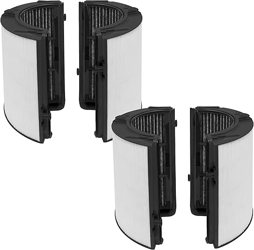 Fette Filter - 2 filtros Premium Combi 360 Glass True Hepa Compatible con Dyson Pure Air Purfier Modelo PH01 PH02 PH03 PH3A PH04 TP06 HP06 TP07 HP07