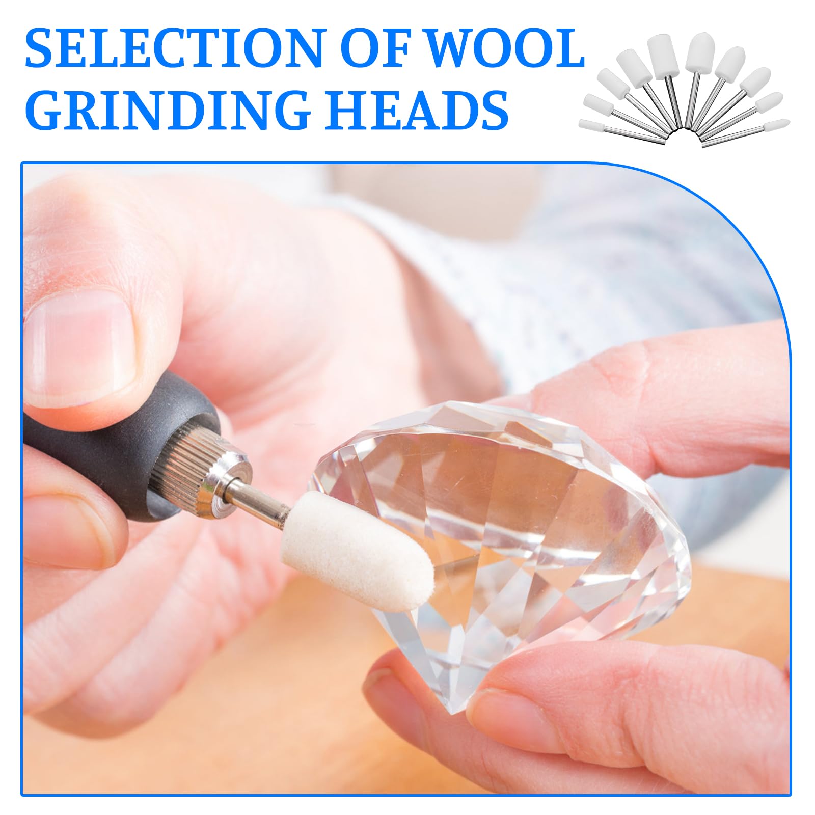 Wool Felt Polishing Pad,100 Pieces Buff Clean Wheels Multifunctional Felt Polishing Tools
