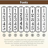 Vista 7 de Letrero de dirección de casa de doble cara, letrero de correo para buzón, letrero de dirección 911 reflectante personalizado, números de casa
