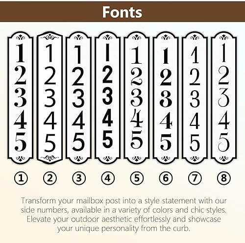 Miniatura 7 de Letrero de dirección de casa de doble cara, letrero de correo para buzón, letrero de dirección 911 reflectante personalizado, números de casa,