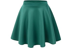 Stretch Teal Skater Skirt