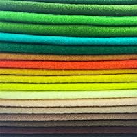 Vista 5 de flic-flac, frazada de 1.4 mm de espesor de tela suave de diversos colores de fieltro colcha de retazos cosidos, cuadrados, no tejidos, 42