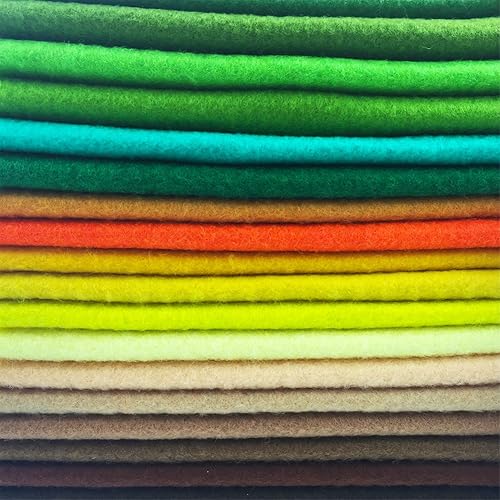 Miniatura 5 de flic-flac, frazada de 1.4 mm de espesor de tela suave de diversos colores de fieltro colcha de retazos cosidos, cuadrados, no tejidos, 42 unidades