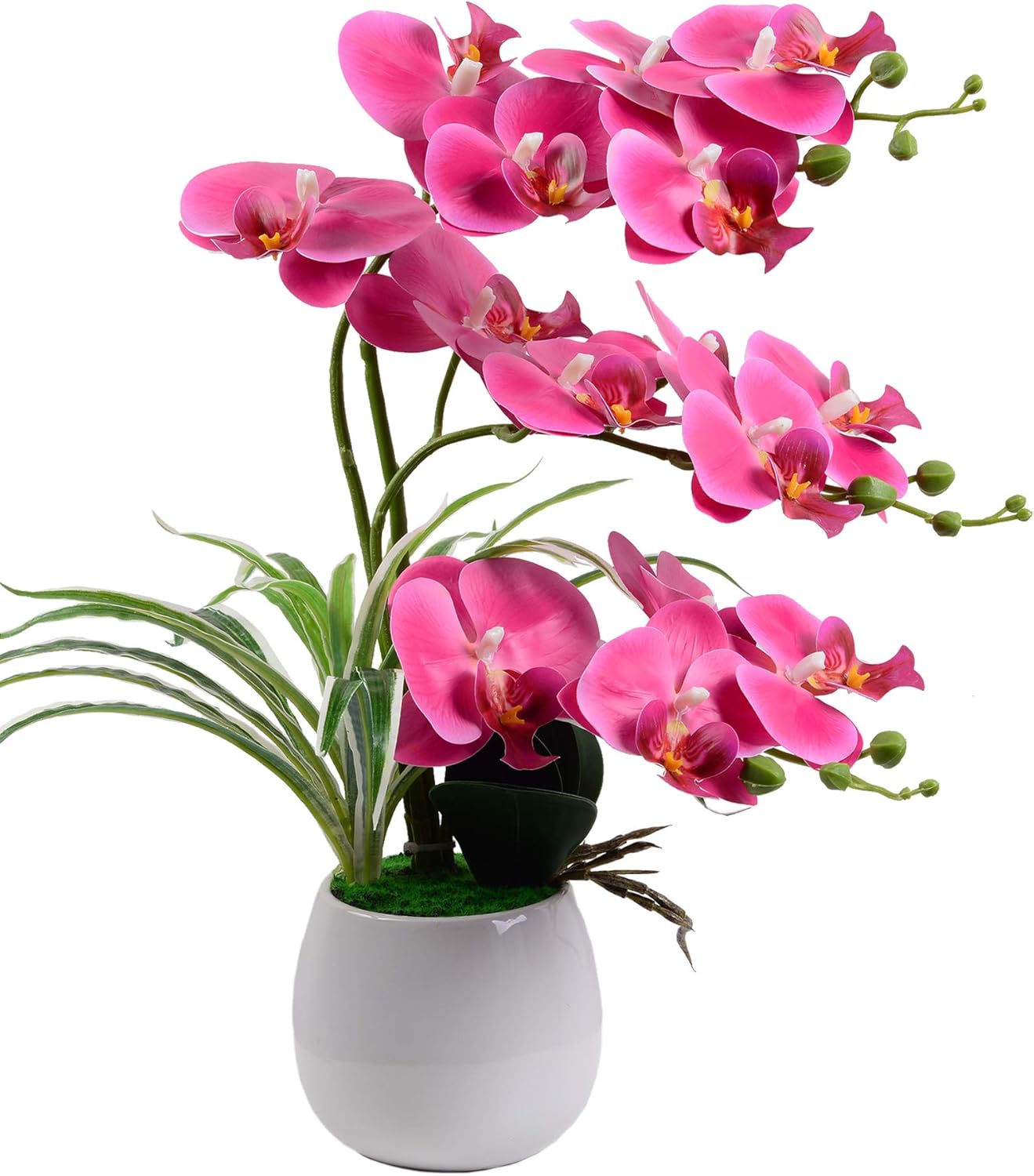 W&W Faux Orchids Artificial Flowers, Artificia Orchids