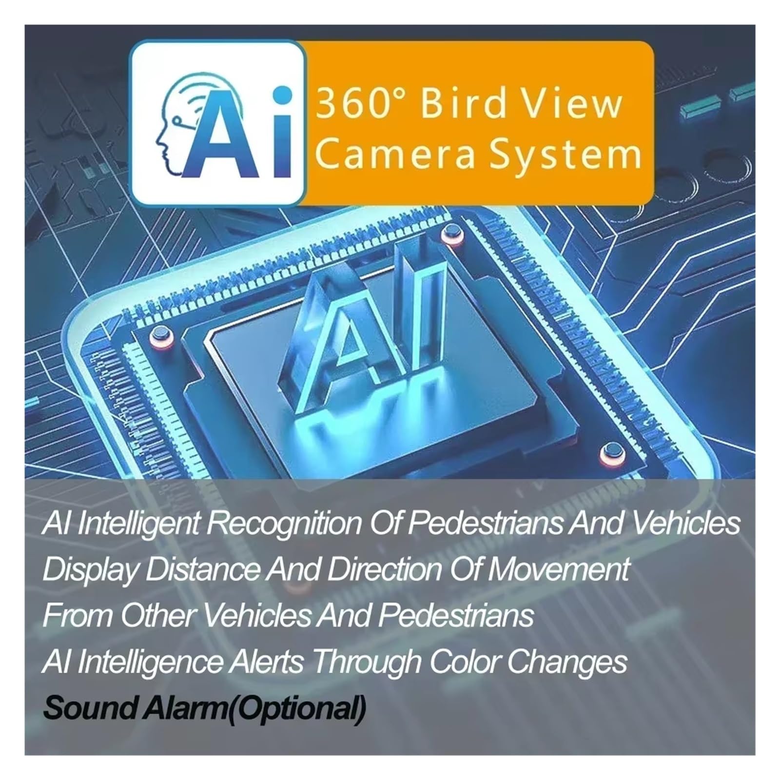 Rückkamera Für Android Radio Car 3D Ai 360 Surround View Vogelansicht Kamera Mit Kalibrierungstuch / 64G USB/Schocksensor Rückfahrkamera