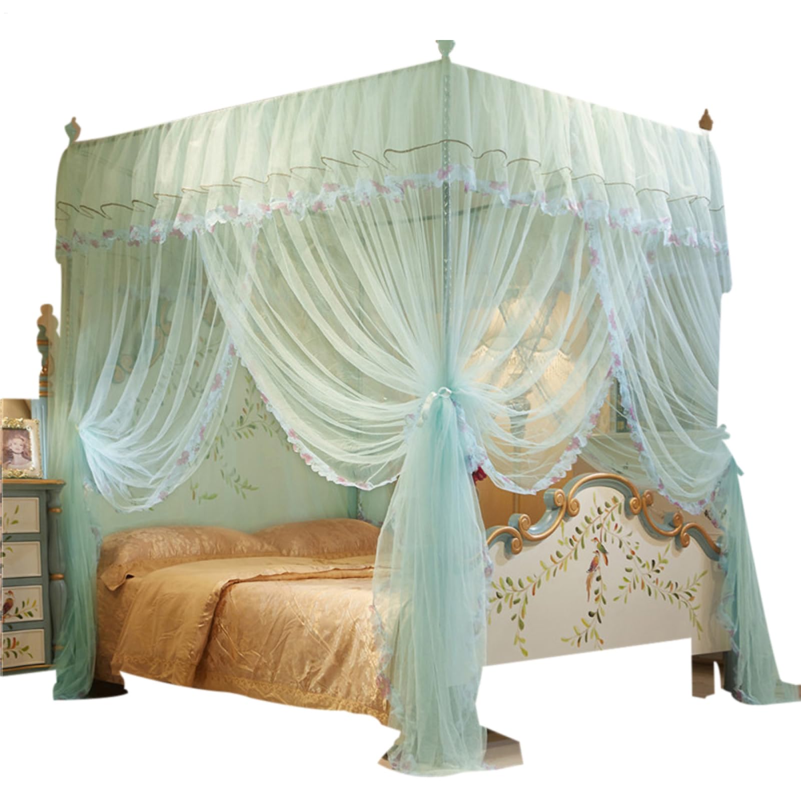 Tenda a baldacchino - Rete per in poliestere da 200 cm, copertura | per zanzare sospesa in angoli, protezione per culla codificata | Morbido scudo decorativo per con relax in