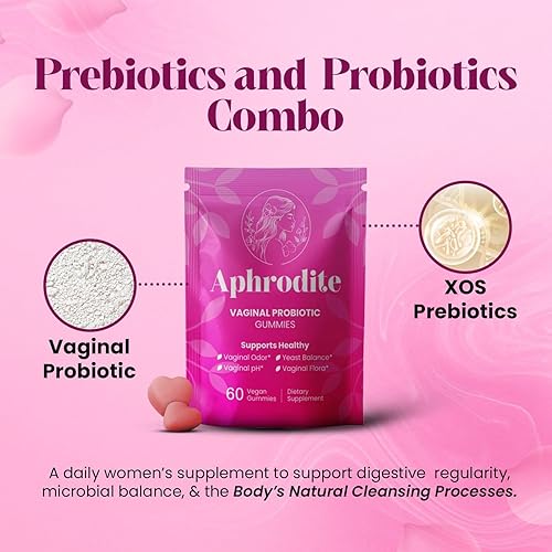 Miniatura 4 de APHRODITE Gomitas probióticas para mujer  Veganas y sin gluten con arándano, piña, olmo resbaladizo, clorofila y prebióticos XOS  60 gomitas