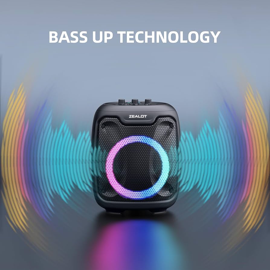 スピーカー・ウーファー ZEALOT Powerful Bass Party Speaker Amazon.com: ZEALOT Party Speaker - 180W Peak, 3 Drivers Deep