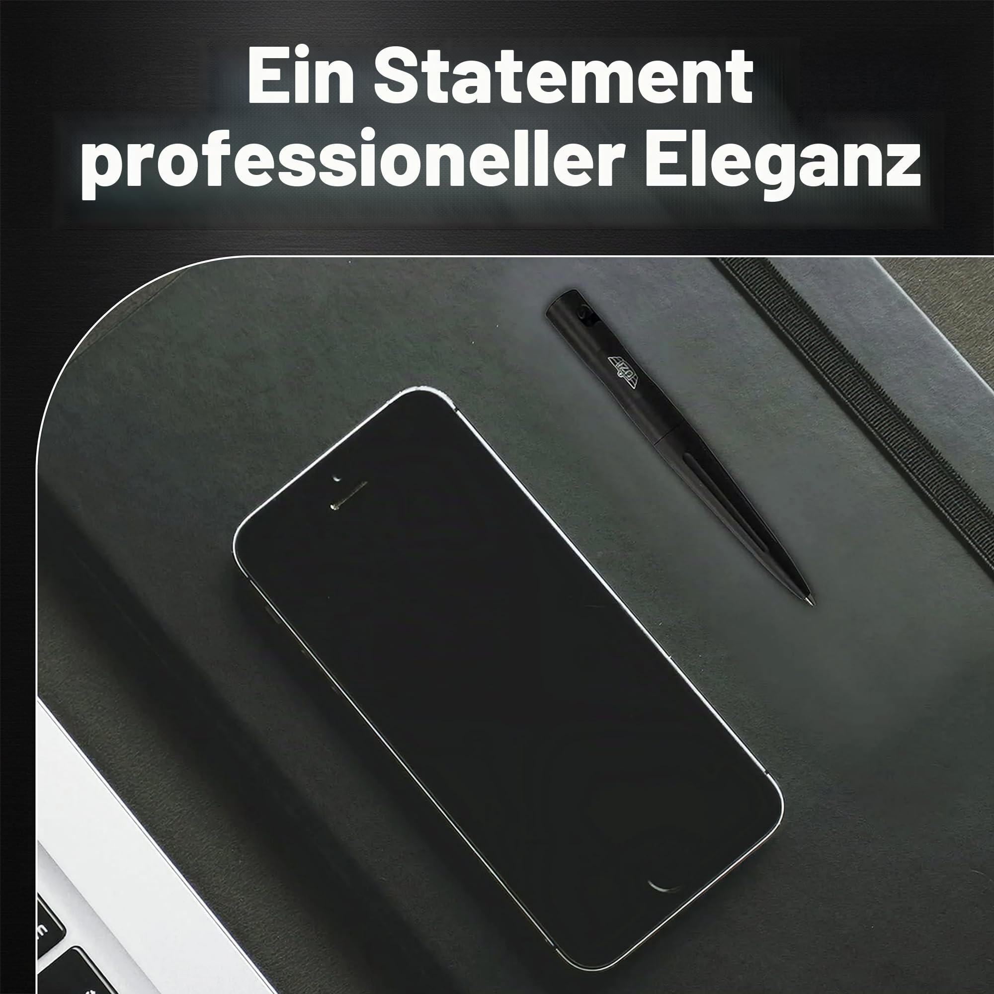UZI Tactical Pen UZI-TACPEN2-BK Flugzeug Aluminium Selbstverteidigung BestTactical Pen Multi-Tool Überlebens Defender Tool w/Glasbrecher, Real Kugelschreiber Miltary und Polizei EDC -schwarz
