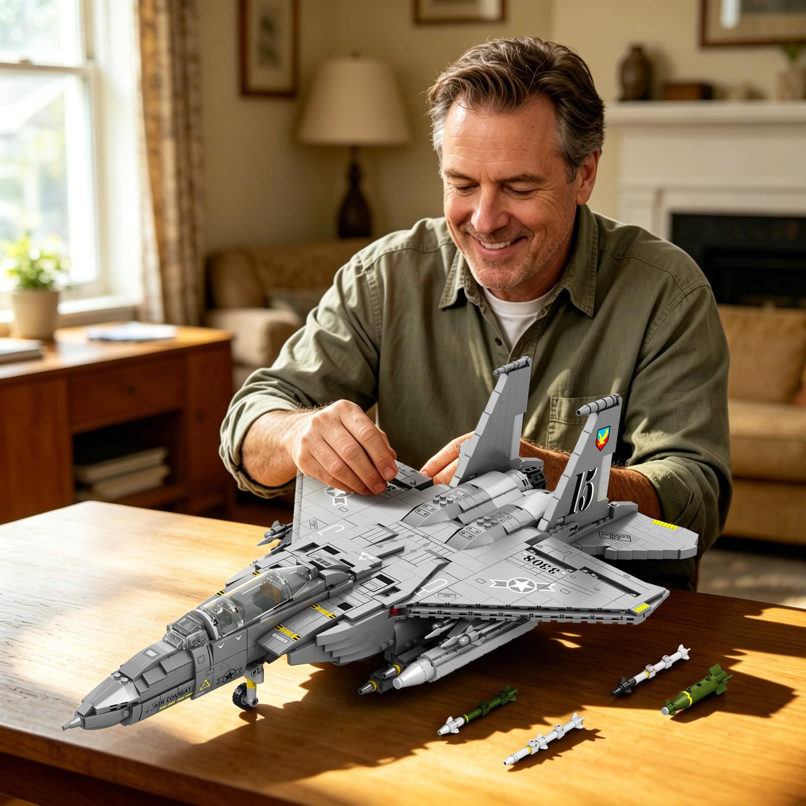Reobrix F-15E Fighter Bomber - Juego de bloques de construcción para adultos 33034