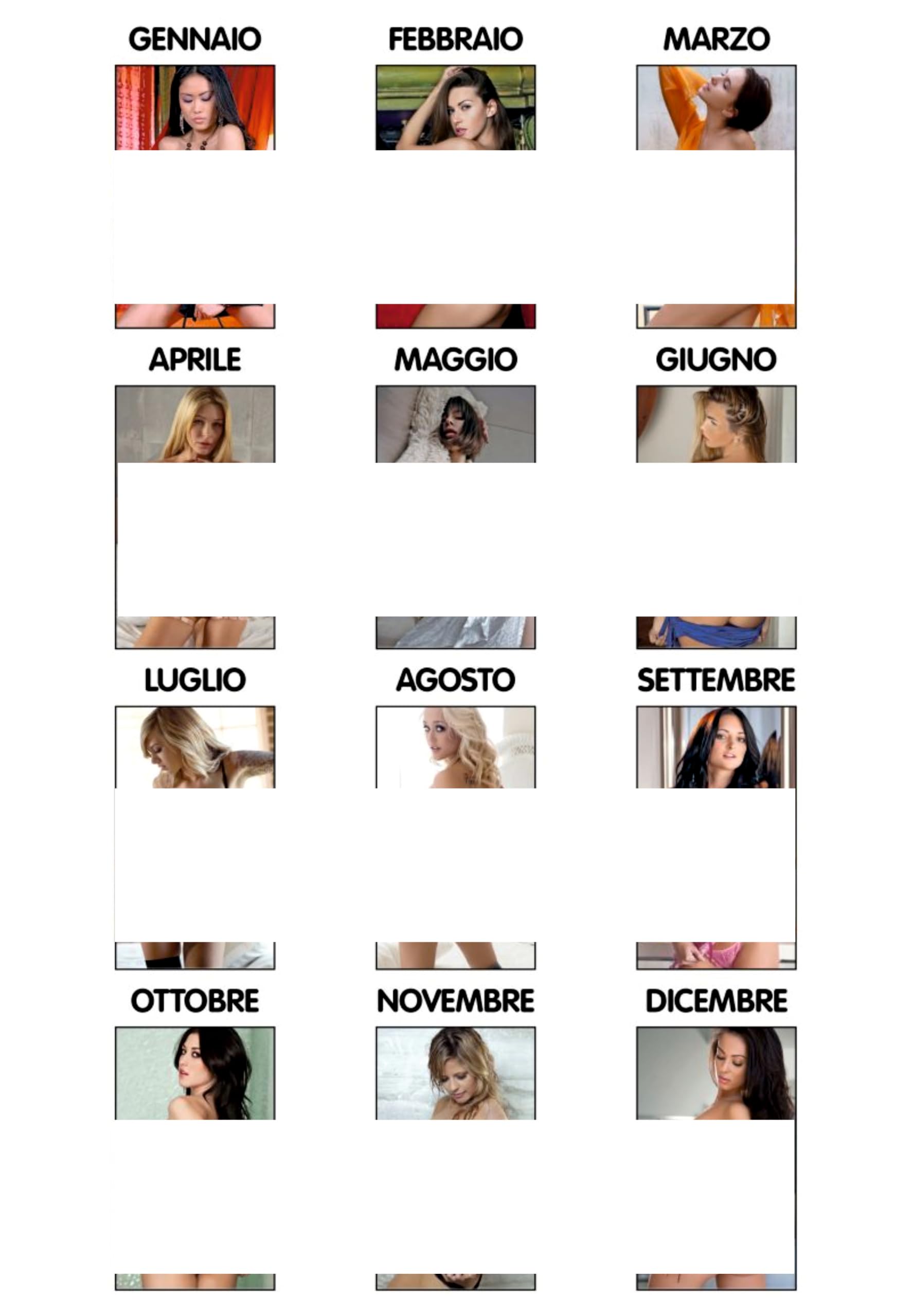 100 Calendari Da Parete 2027 - Calendario trimestrale donne donna - 28,8x47 - personalizzati con logo - Personalizzabile - Collezione regalo uomo