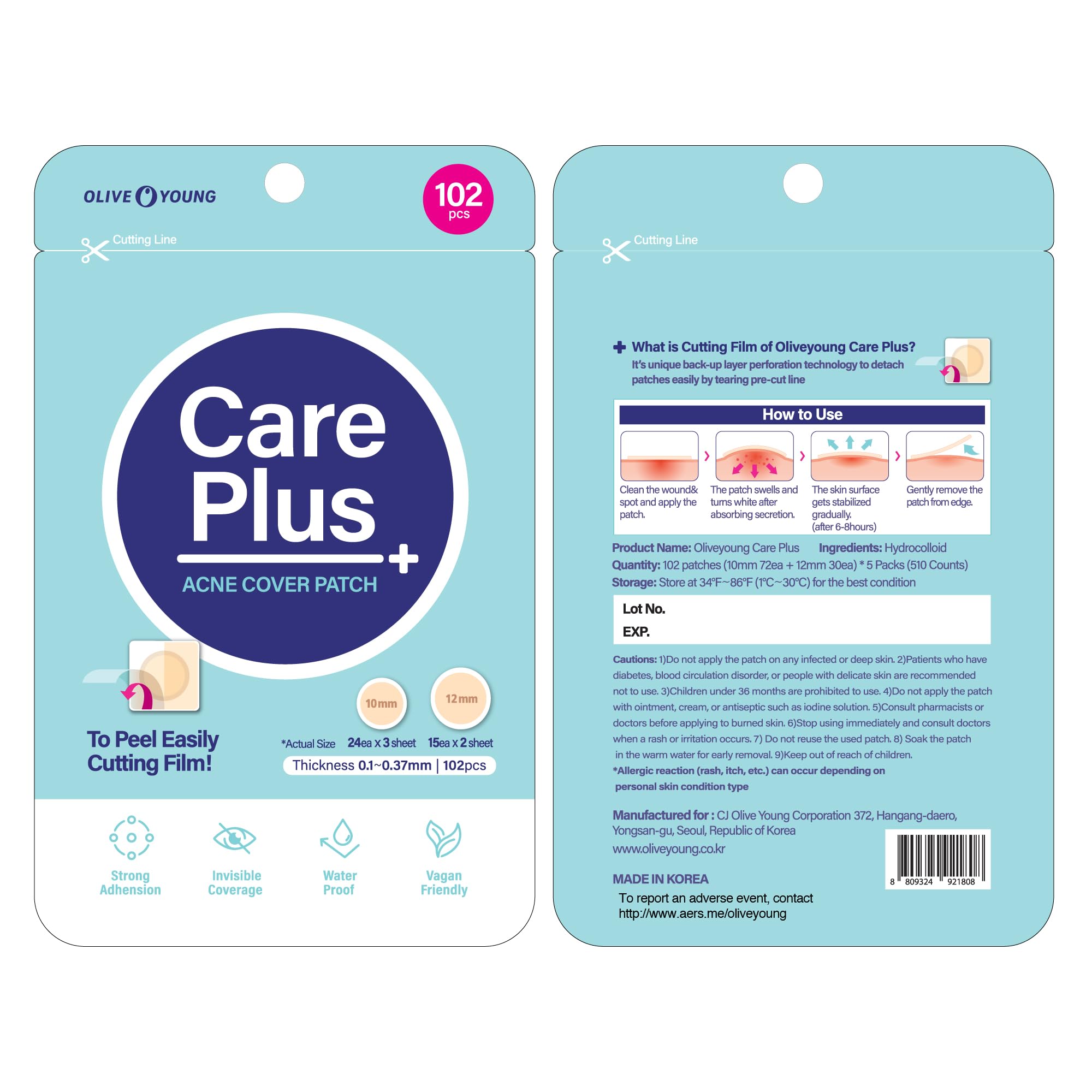 OLIVE YOUNG Care Plus Acne Spot Patch