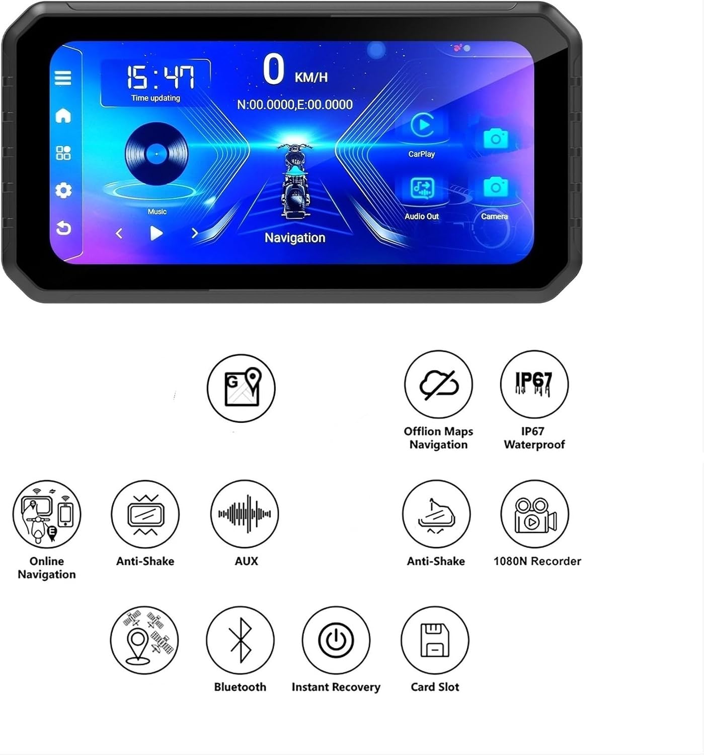 Amazon.co.jp: ATOVANKA バイク ドライブレコーダー、6.25インチ液晶 