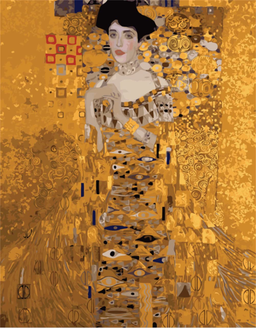 Meecaa Paint by Numbers Adele Singer Girl Abstract Kit for Adults Beginners DIY Oil Painting 16 x 20 Inches (Adele, Framed)
