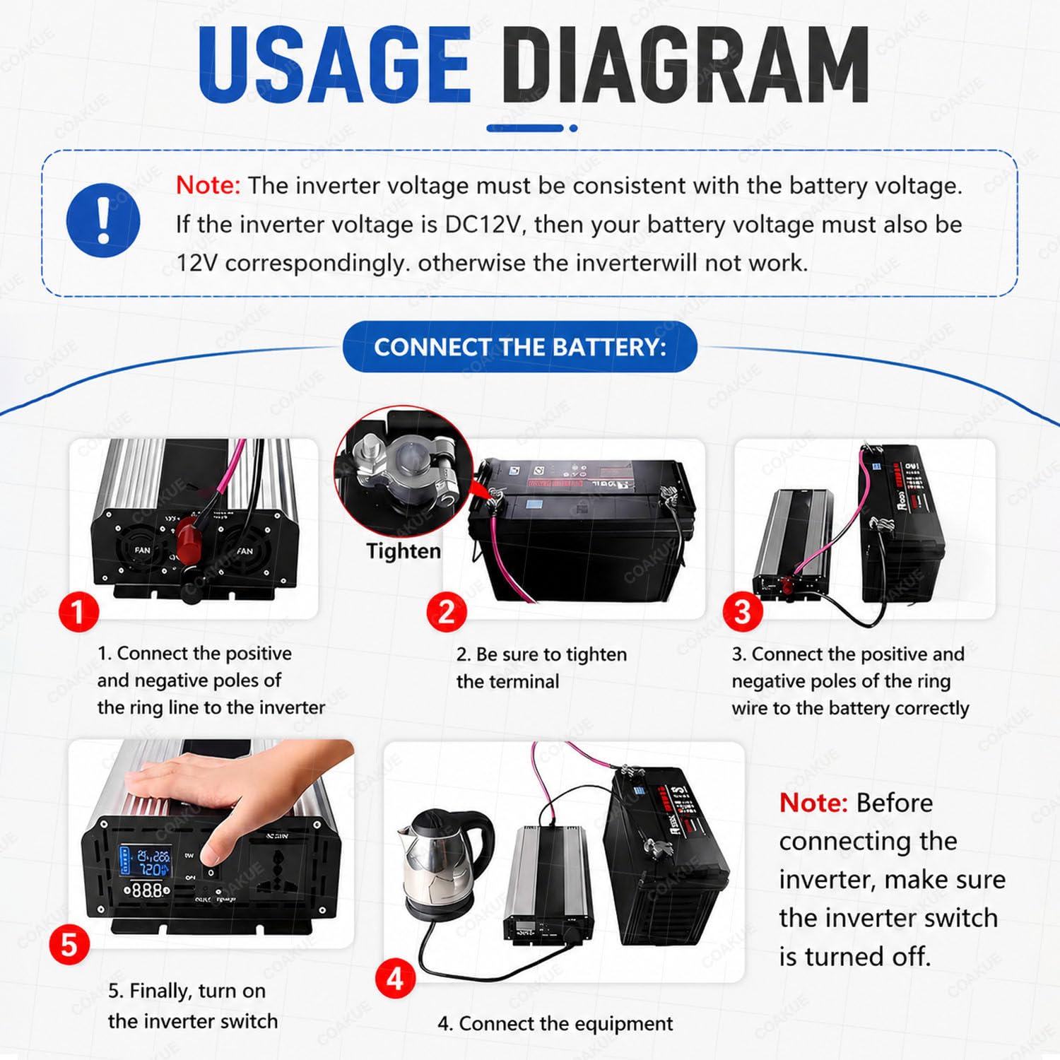 Inverter a Onda sinusoidale Pura, Ibrido Solare da 12V-96V DC a 110/220V AC 72Vto110V-2500W | Uscita split-phase per sistemi di accumulo energetico domestico, collegabile in parallelo, ideale per camper