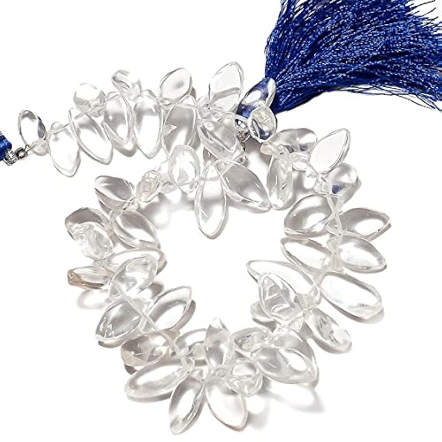 Perles de quartz cristal en navette lisse 6x12mm pour la création de bijoux DIY