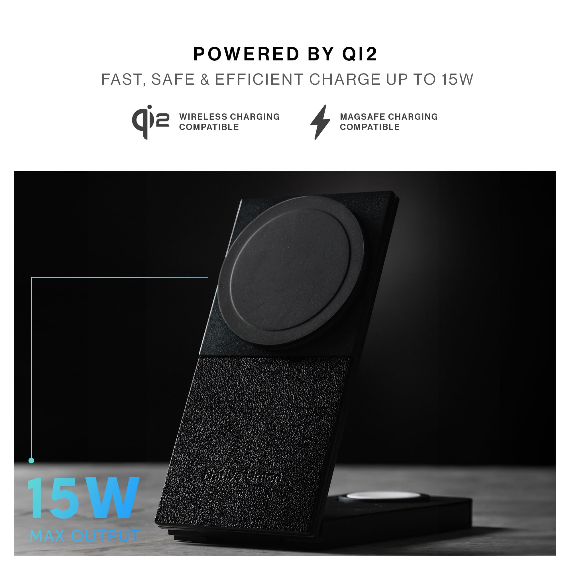 Native Union Rise 3-in-1 INT Qi2 Wireless Charger Qi2 15W für drei