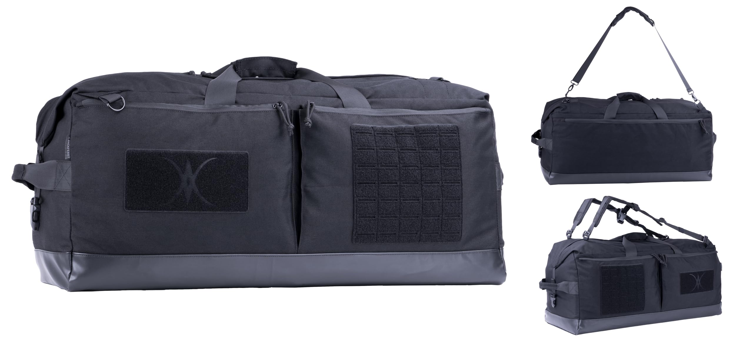 Large Military Tactical Duffle Bag Duffel Backpack for Special Work,Sports,Traveling,Camping 85L, Black, Large