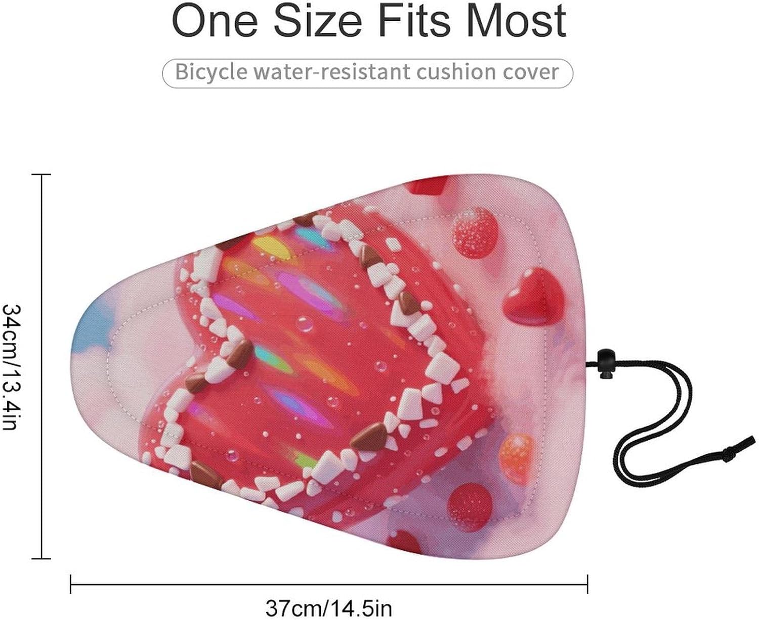 Waterproof Bicycle Seat Covers Candy Heart Bike Seat Cover image 2