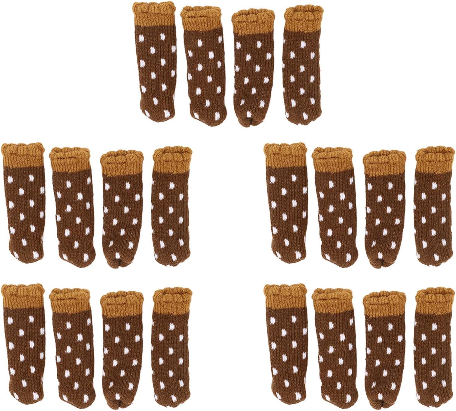 Chair Feet Protectors, 20PCS Elastic Binding Mouth Acrylic Fibers Table Leg Caps for Office (Jacquard Type 2)
