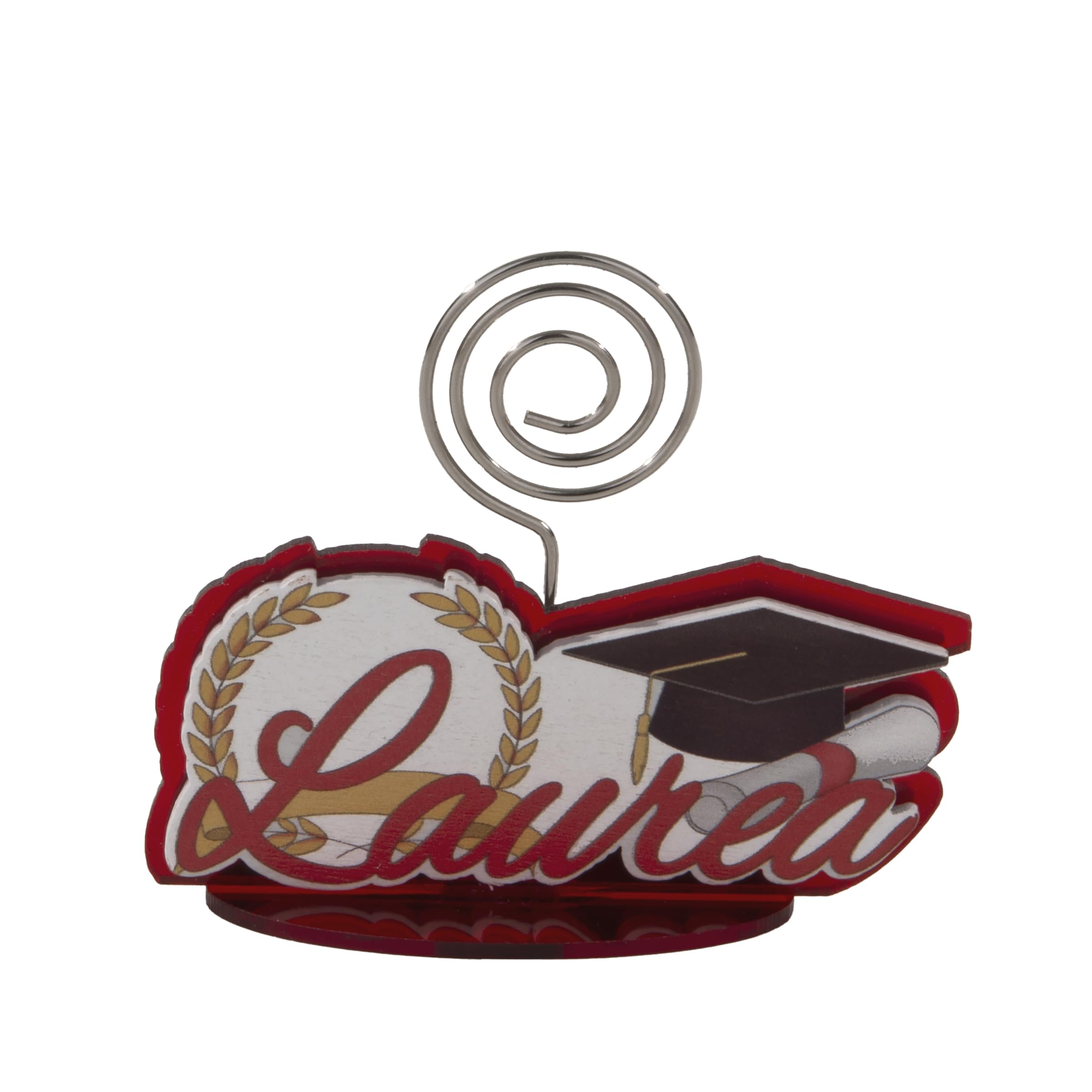 Doni Bomboniere Laurea 12 pz Memoclip Portafoto con Scritta Tocco Pergamena E Corona Alloro Idee Regalo Complete Originali Economiche